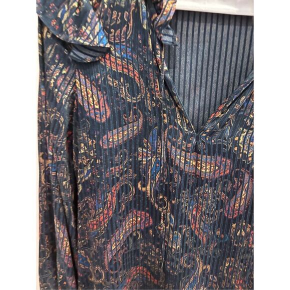 Maje Riley Ruffled Paisley-Print Mini Dress - Picture 3 of 7